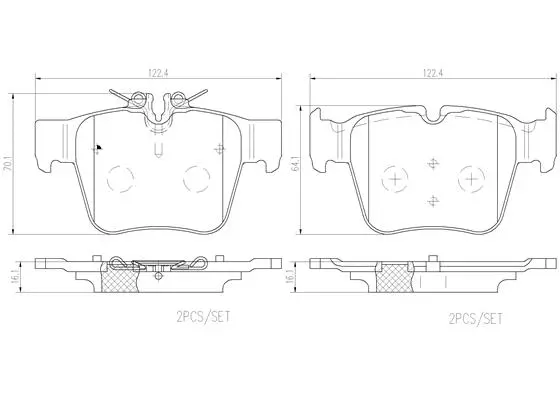 Brake Pad Set, disc brake (P50133N)