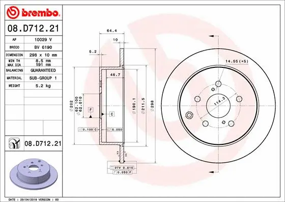 Brake Disc (08.D712.21)