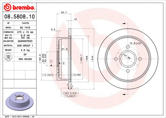 Brake Disc (08.5808.10)