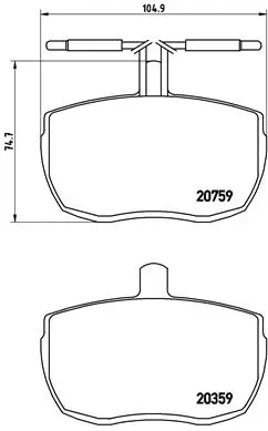 Brake Pad Set, disc brake (P A6 004)