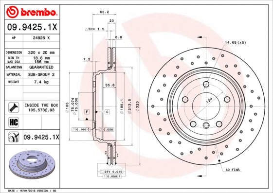 Brake Disc (09.9425.1X)