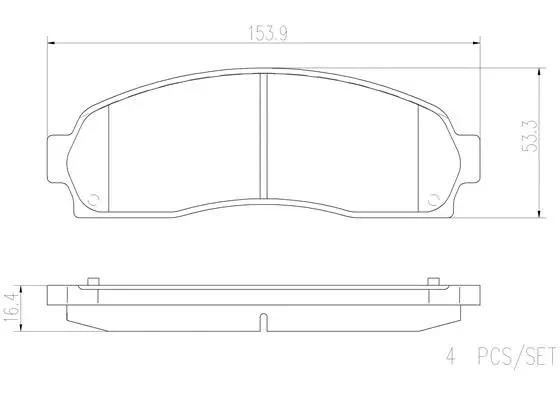 Brake Pad Set, disc brake (P24081N)