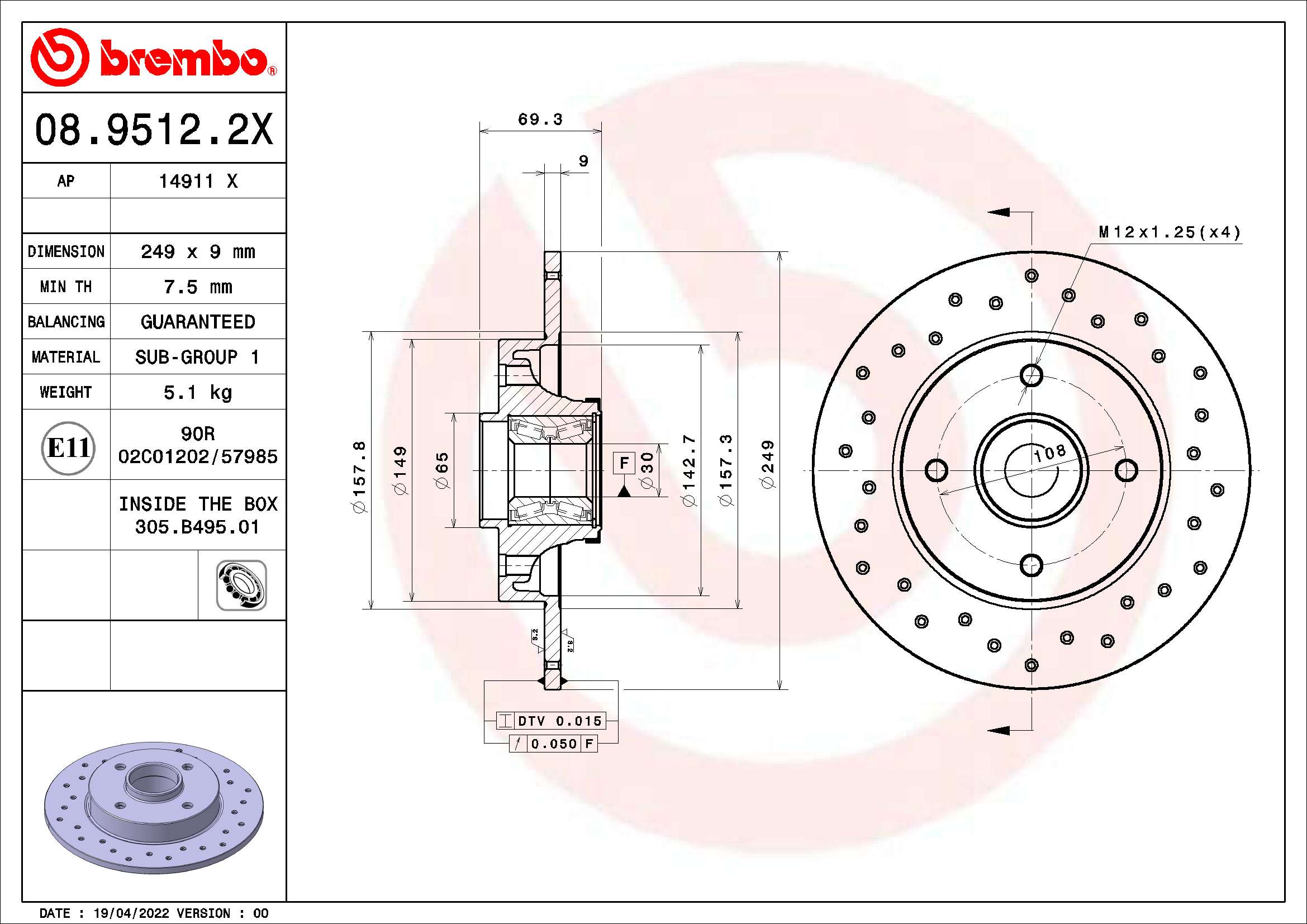 Brake Disc (08.9512.2X)