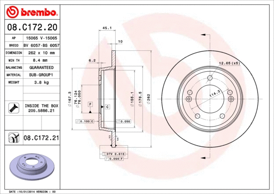 Brake Disc (08.C172.20)