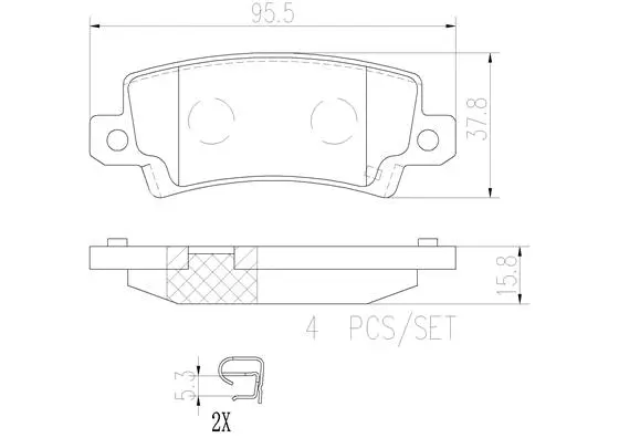 Brake Pad Set, disc brake (P83065N)
