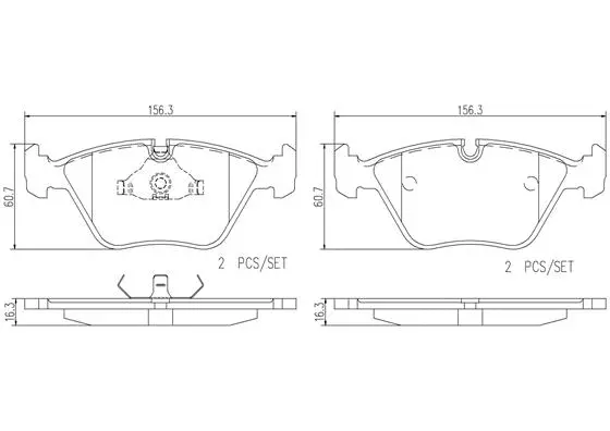 Brake Pad Set, disc brake (P36007N)