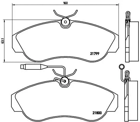 Brake Pad Set, disc brake (P 23 069)