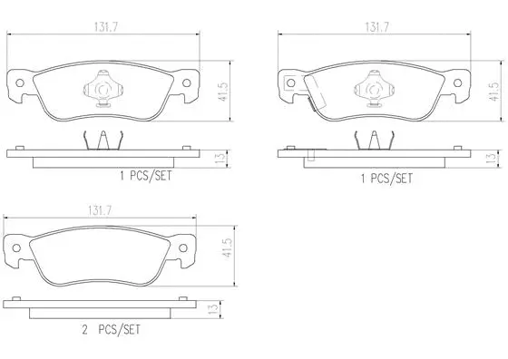 Brake Pad Set, disc brake (P34003N)