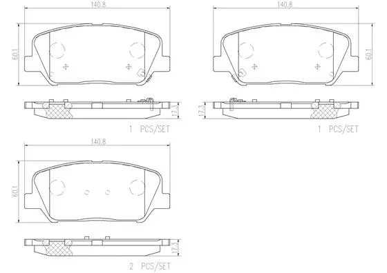 Brake Pad Set, disc brake (P30065N)