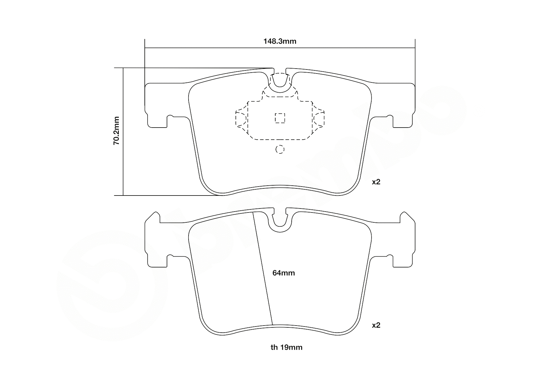 High Performance Brake Pad Set