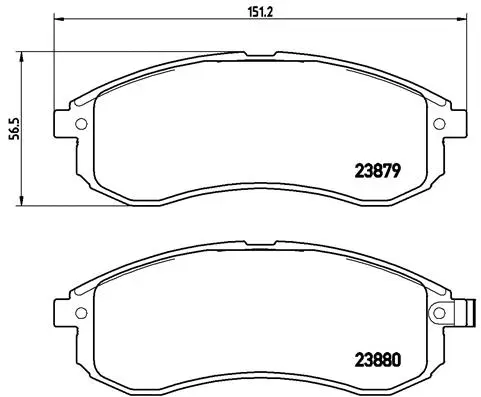 Brake Pad Set, disc brake (P 54 033)