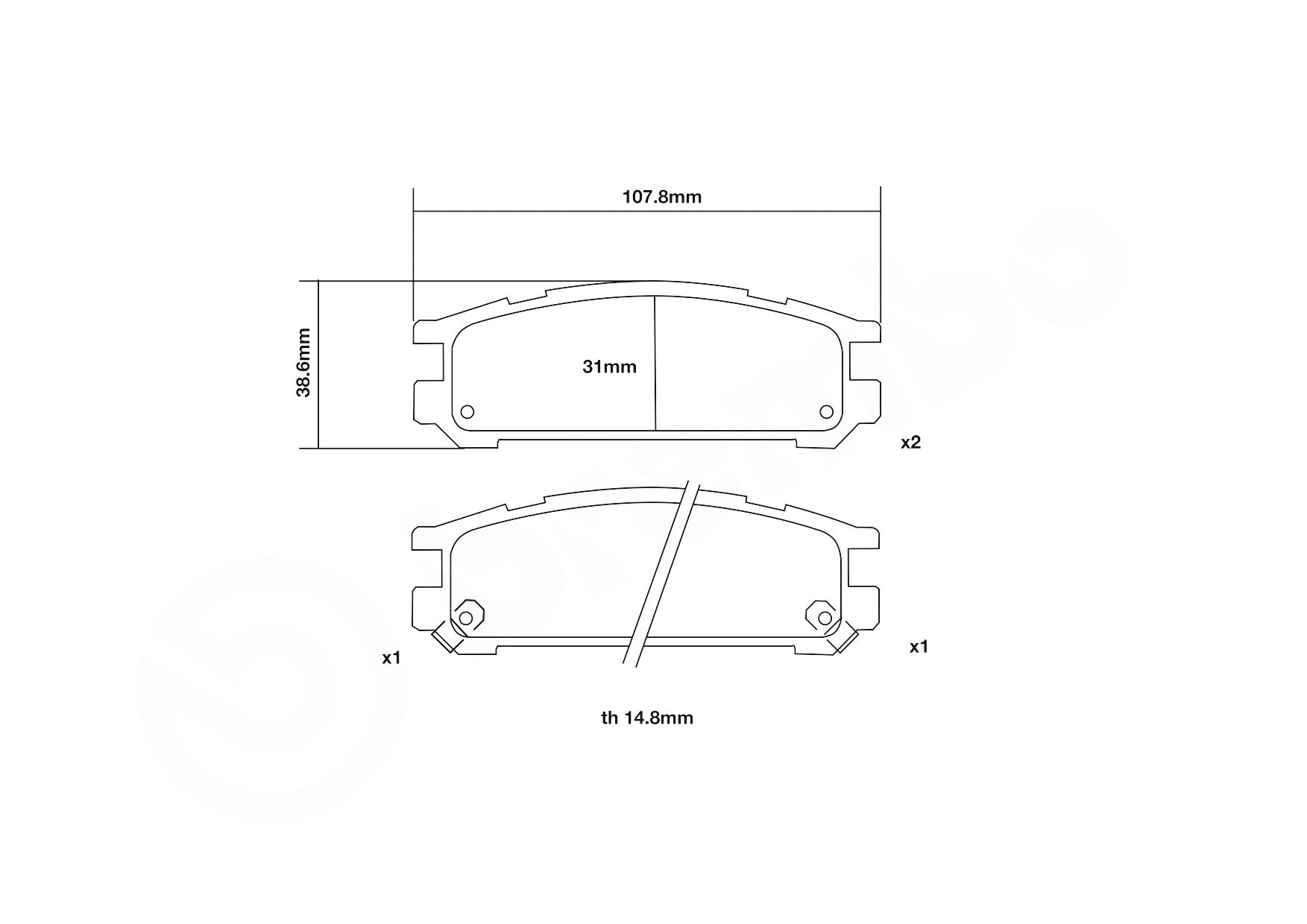 High Performance Brake Pad Set