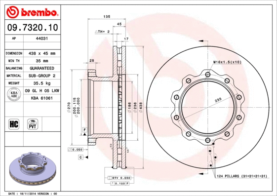 Brake Disc (09.7320.10)