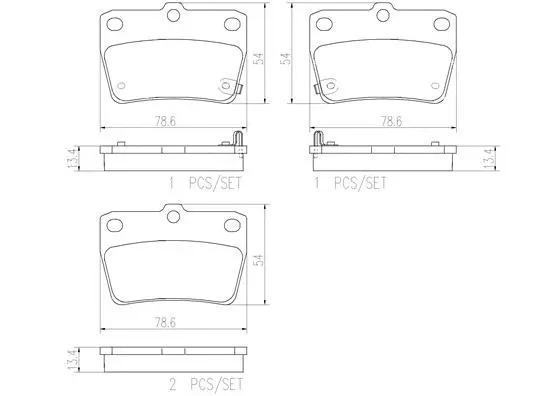 Brake Pad Set, disc brake (P99021N)