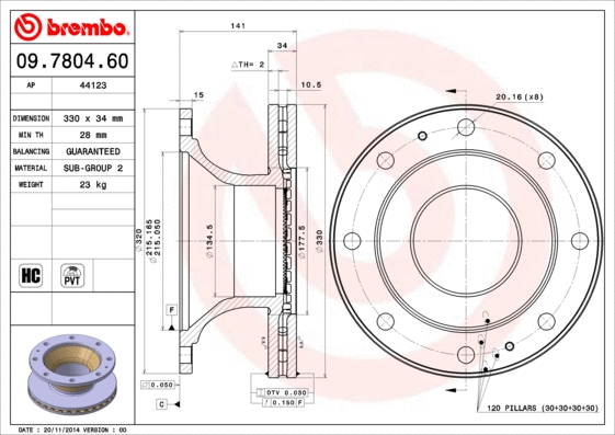 Brake Disc (09.7804.60)
