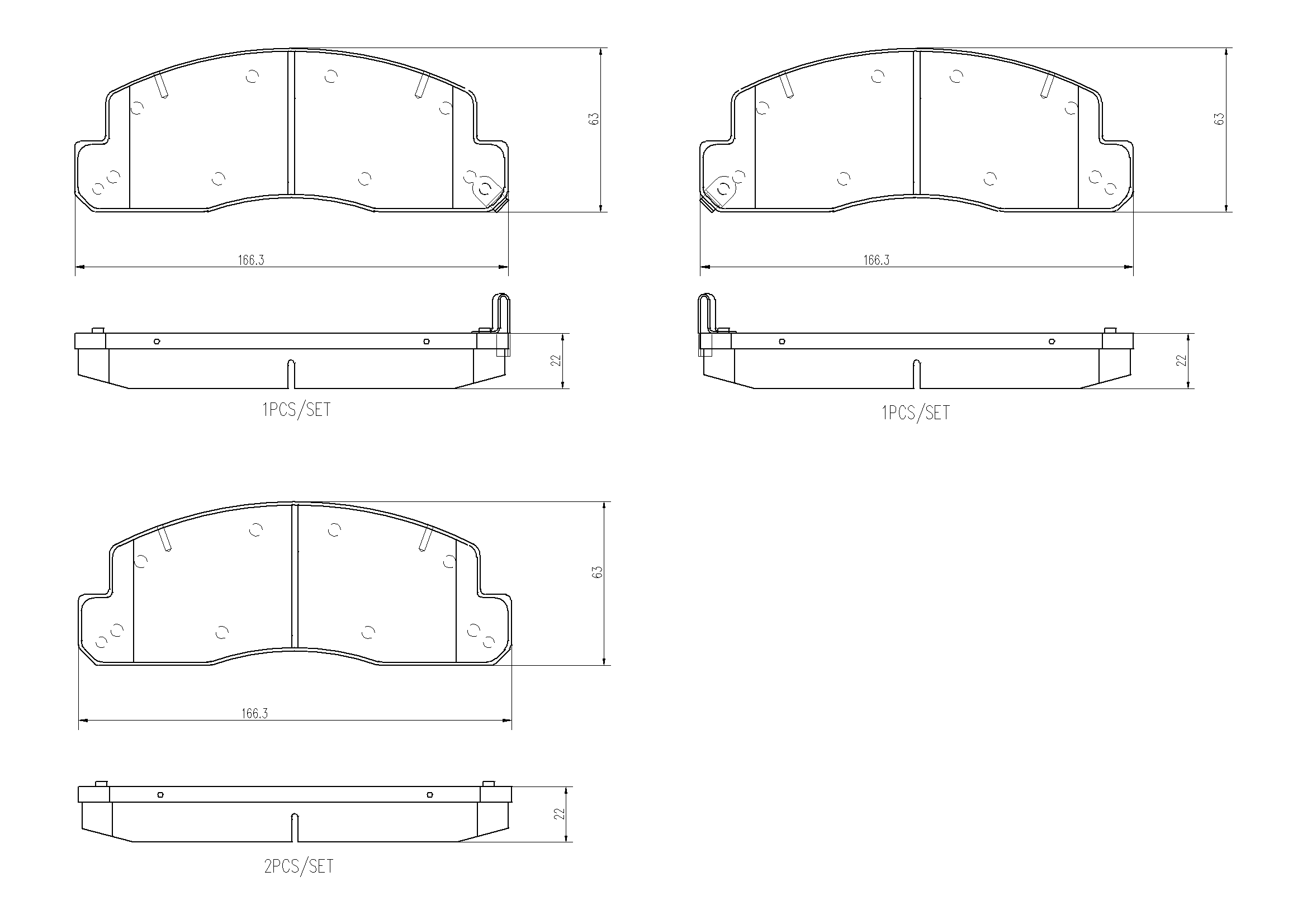 Brake Pad Set, disc brake (P83189N)