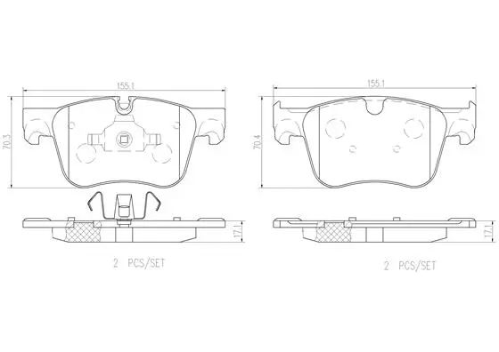 Brake Pad Set, disc brake (P61123N)