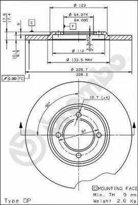 Brake Disc (08.2266.10)