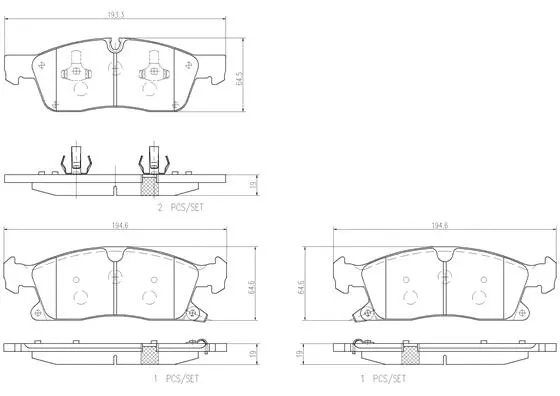 Brake Pad Set, disc brake (P37017N)