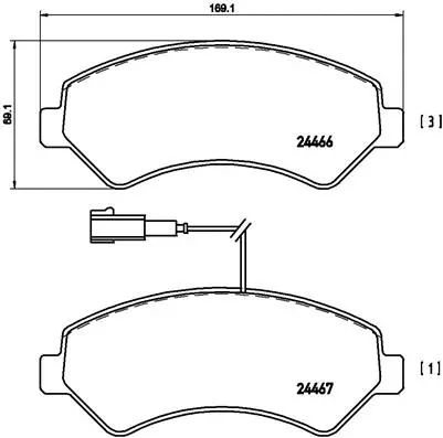 Brake Pad Set, disc brake (P 61 094)
