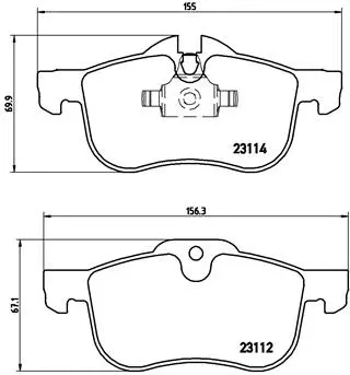 Brake Pad Set, disc brake (P 52 017)