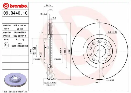 Brake Disc (09.B440.10)