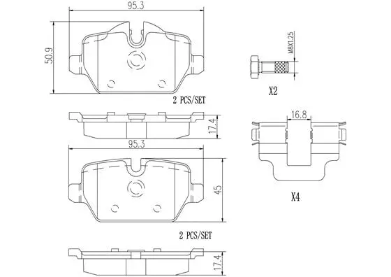 Brake Pad Set, disc brake (P06037N)