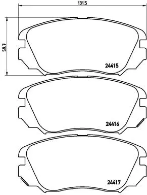 Brake Pad Set, disc brake (P 59 054)