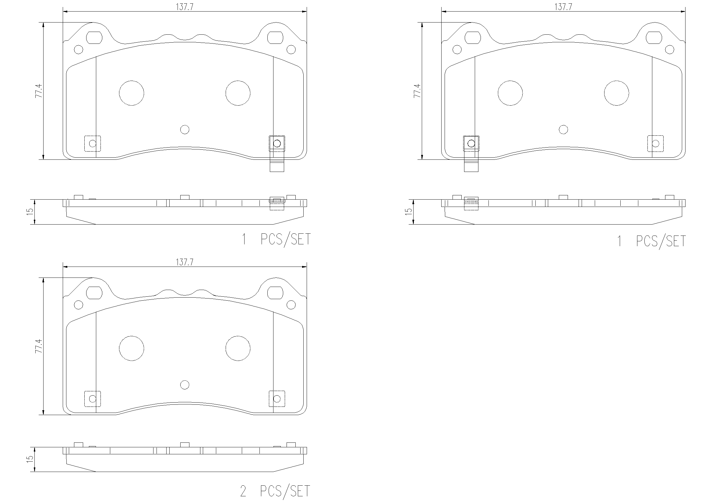 Brake Pad Set, disc brake (P24202N)