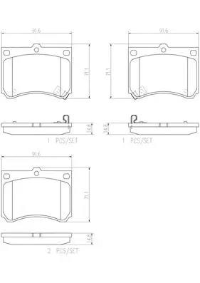 Brake Pad Set, disc brake (P49011N)