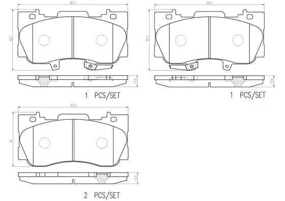 Brake Pad Set, disc brake (P24227N)