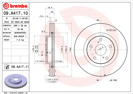 Brake Disc (09.A417.10)