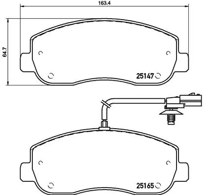 Brake Pad Set, disc brake (P 68 062)