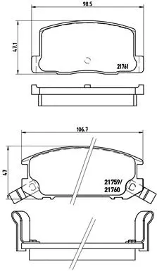 Brake Pad Set, disc brake (P 83 019)