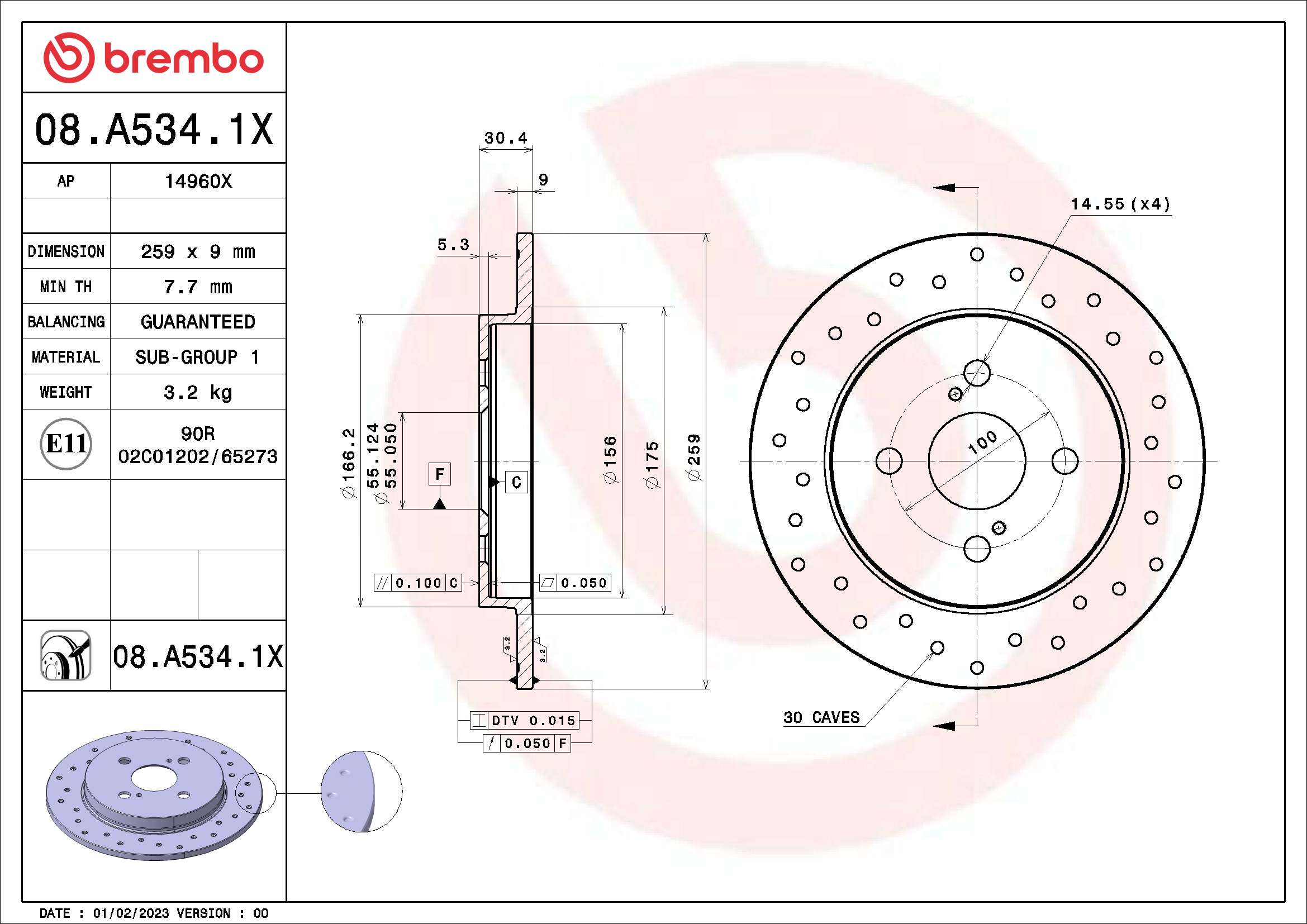 Brake Disc (08.A534.1X)