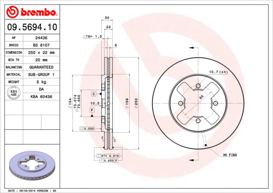Brake Disc (09.5694.10)