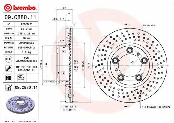 Brake Disc (09.C880.11)
