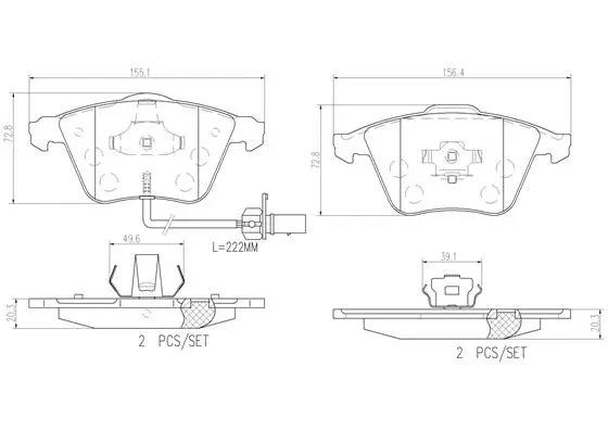 Brake Pad Set, disc brake (P85097N)