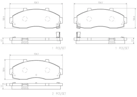 Brake Pad Set, disc brake (P30044N)