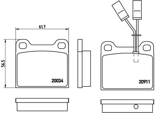 Brake Pad Set, disc brake (P 23 012)
