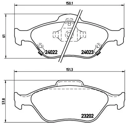Brake Pad Set, disc brake (P 83 085)