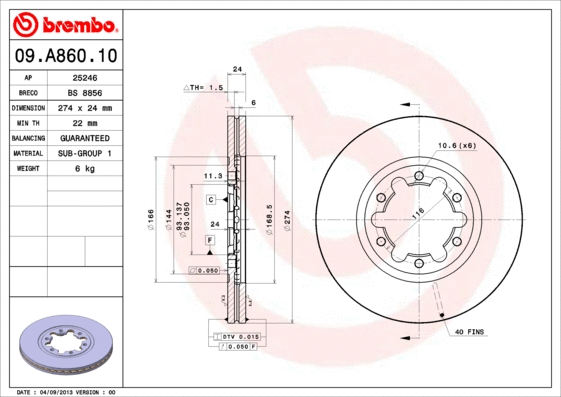 Brake Disc (09.A860.10)