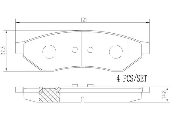 Brake Pad Set, disc brake (P10008N)