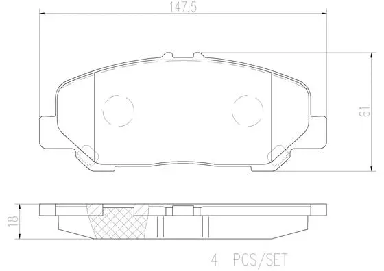 Brake Pad Set, disc brake (P83099N)