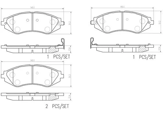 Brake Pad Set, disc brake (P 10 032)