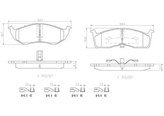 Brake Pad Set, disc brake (P11008N)