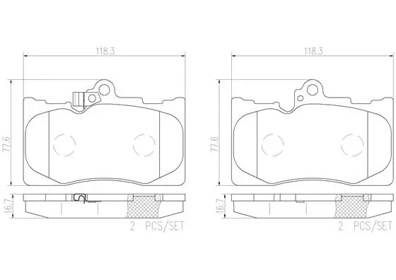 Brake Pad Set, disc brake (P83072N)