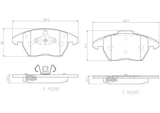 Brake Pad Set, disc brake (P85105N)