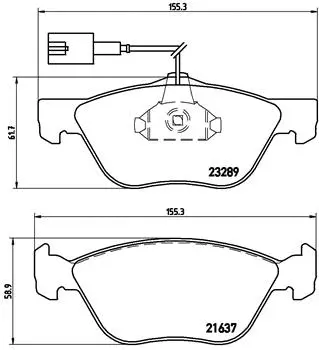 Brake Pad Set, disc brake (P 23 077)