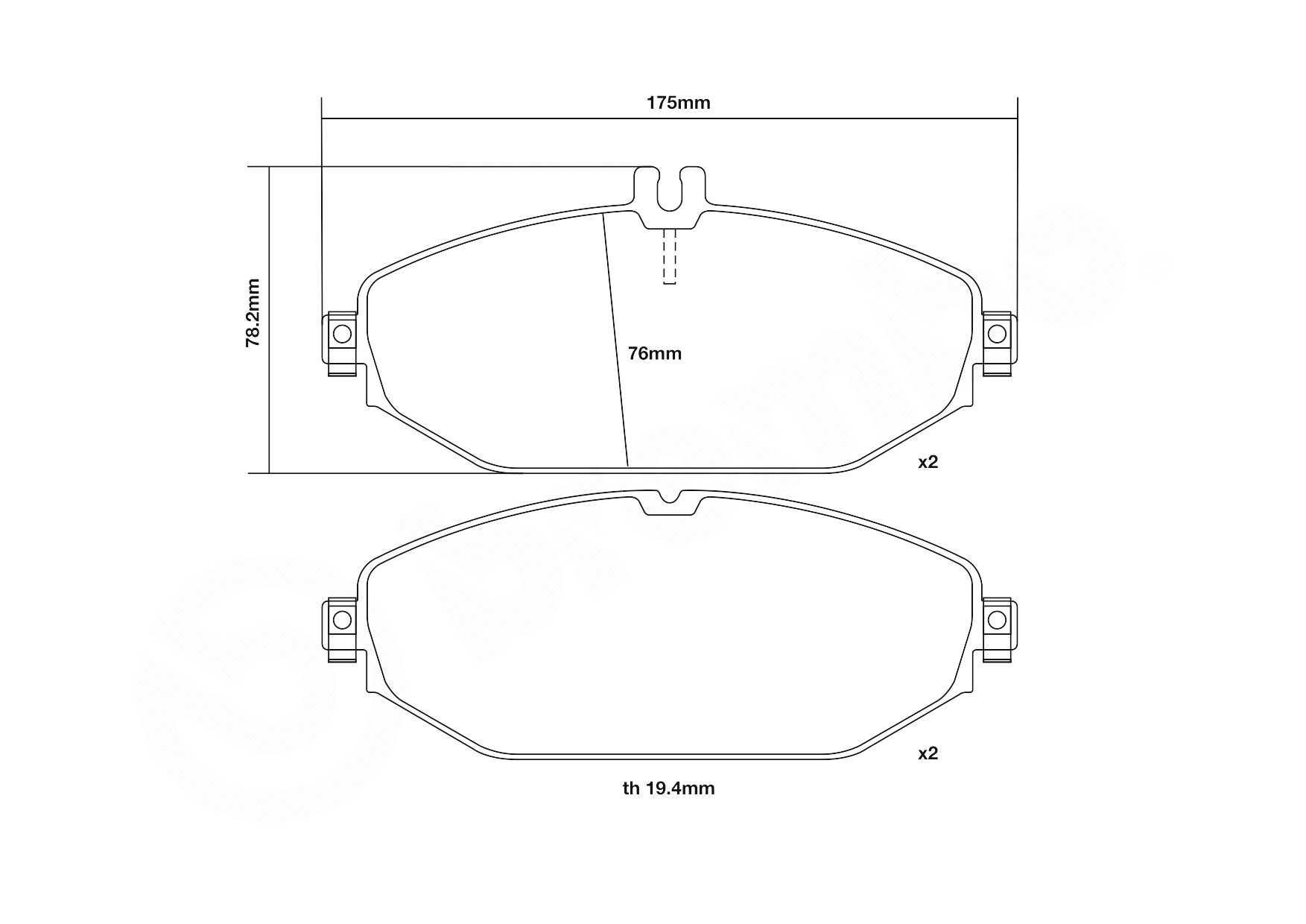 High Performance Brake Pad Set